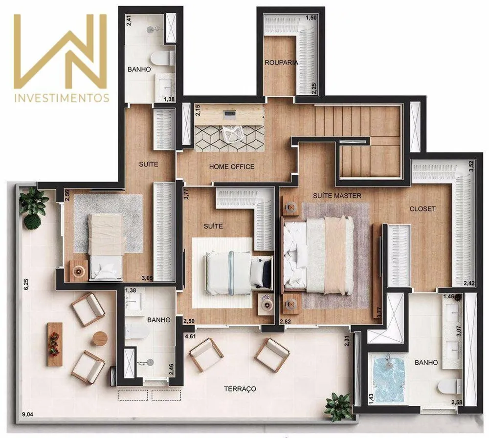 Cobertura, 3 quartos, 221 m² - Foto 11