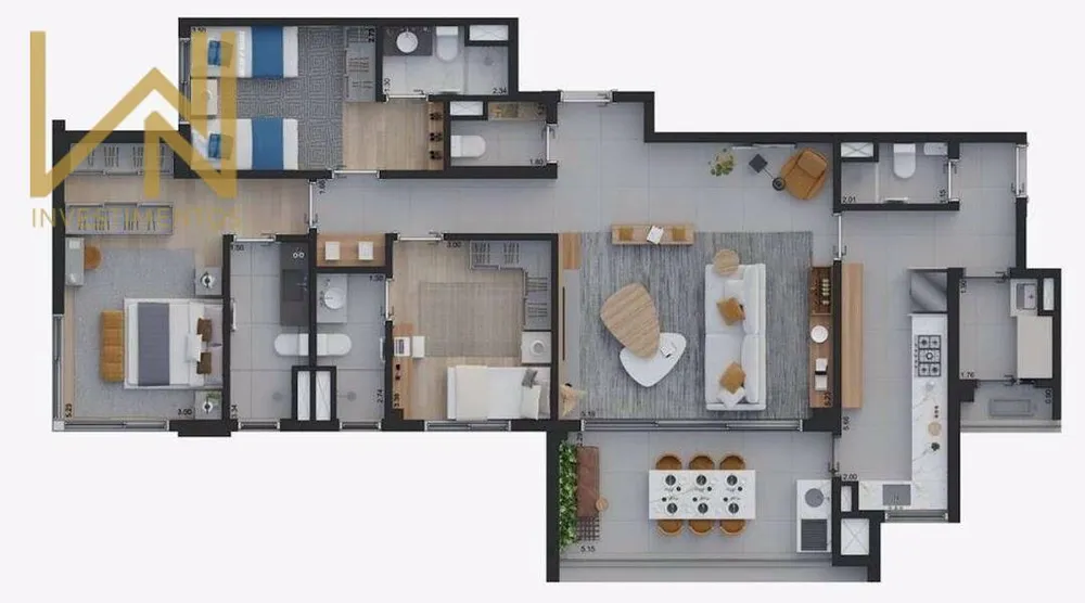 Apartamento, 3 quartos, 139 m² - Foto 10