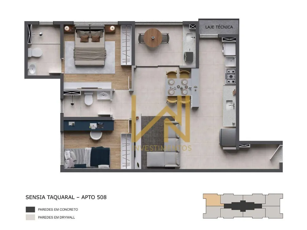 Apartamento, 2 quartos, 63 m² - Foto 4