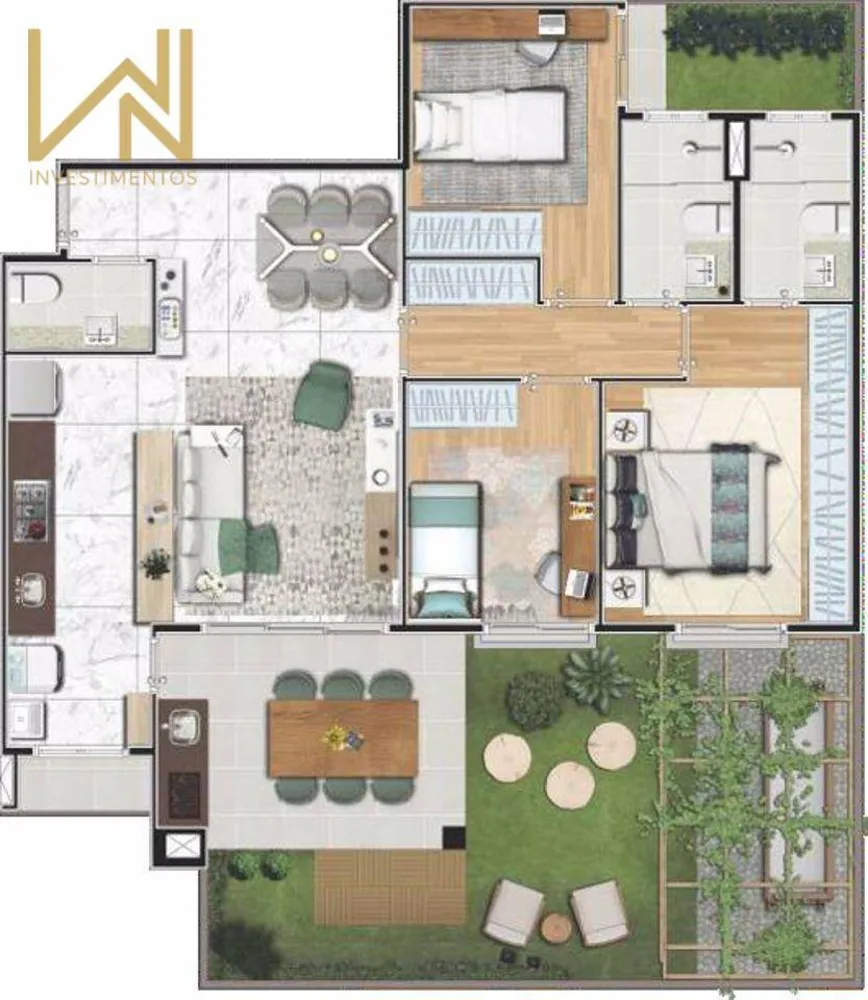 Apartamento, 3 quartos, 91 m² - Foto 2