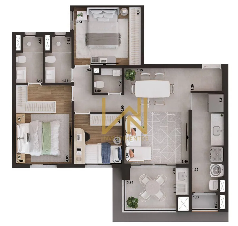 Apartamento, 3 quartos, 90 m² - Foto 16