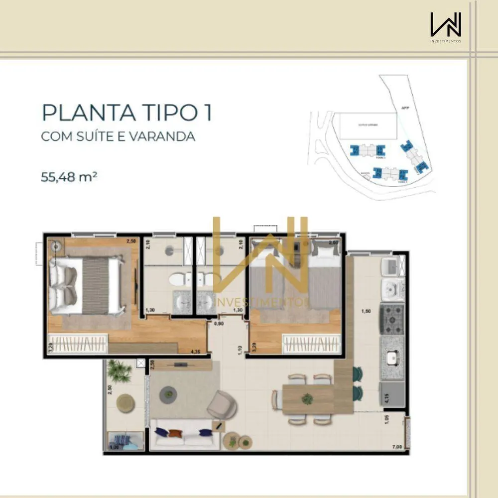 Apartamento, 2 quartos, 55 m² - Foto 9