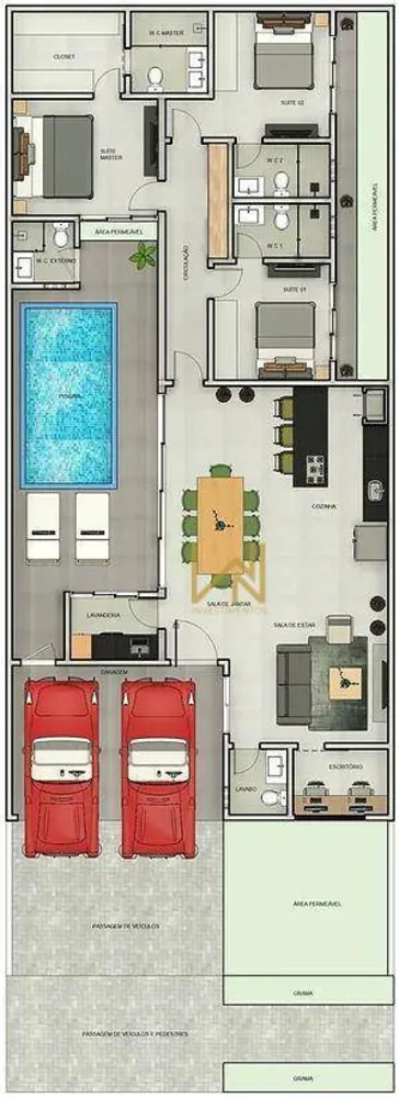 Casa de Condomínio, 3 quartos - Foto 2