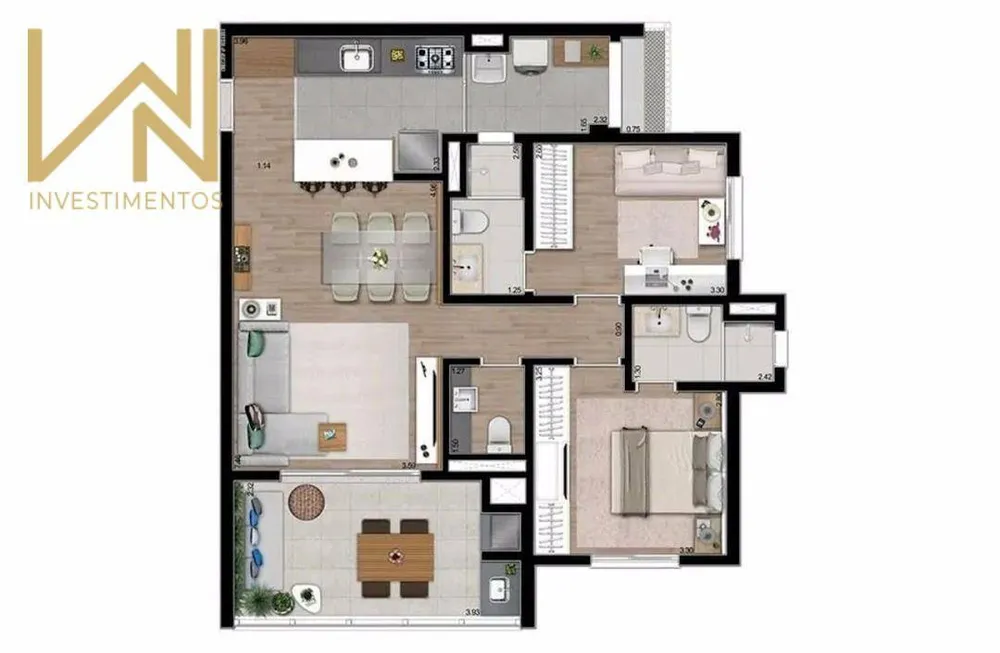 Apartamento, 2 quartos, 114 m² - Foto 9