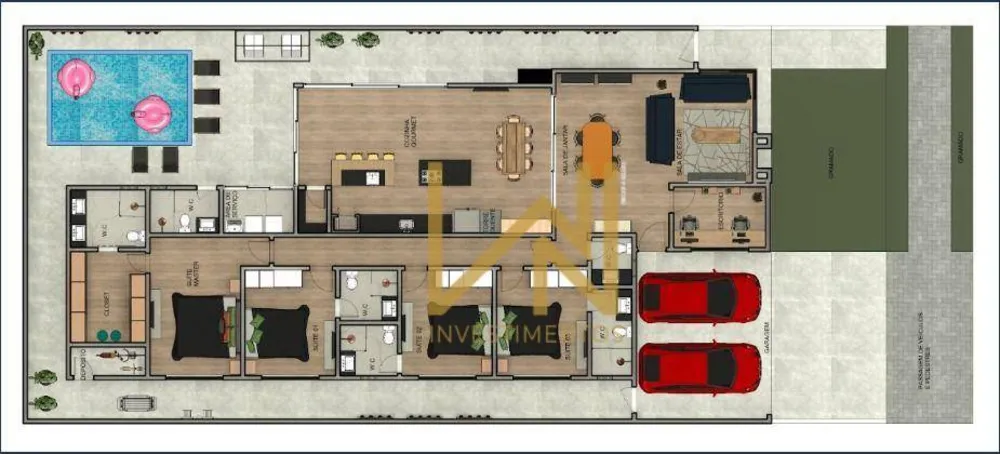 Casa de Condomínio, 4 quartos - Foto 3