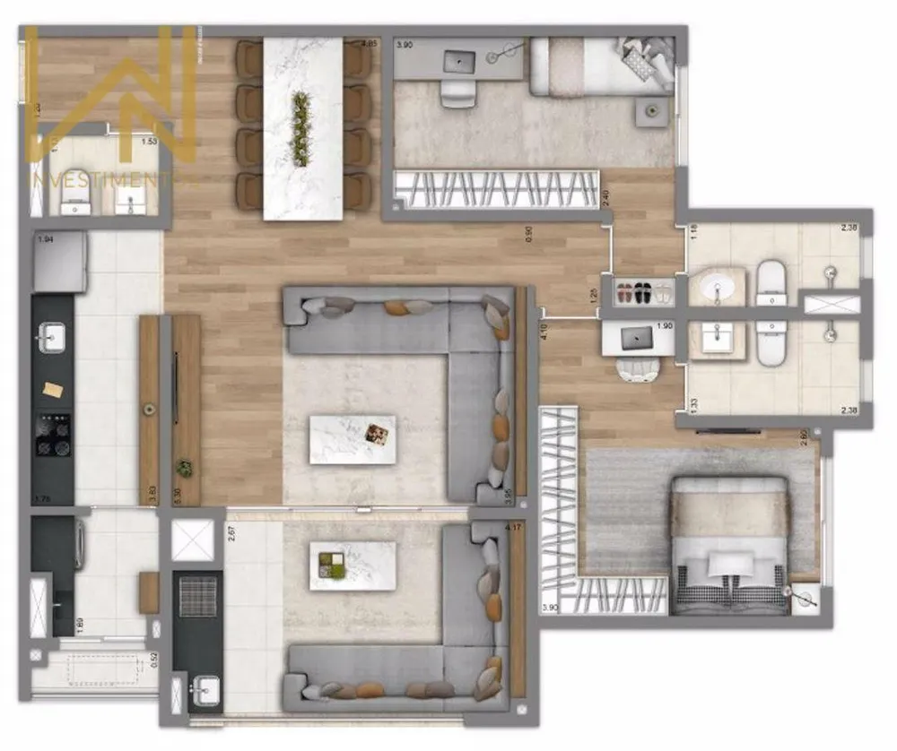 Apartamento, 4 quartos, 121 m² - Foto 6