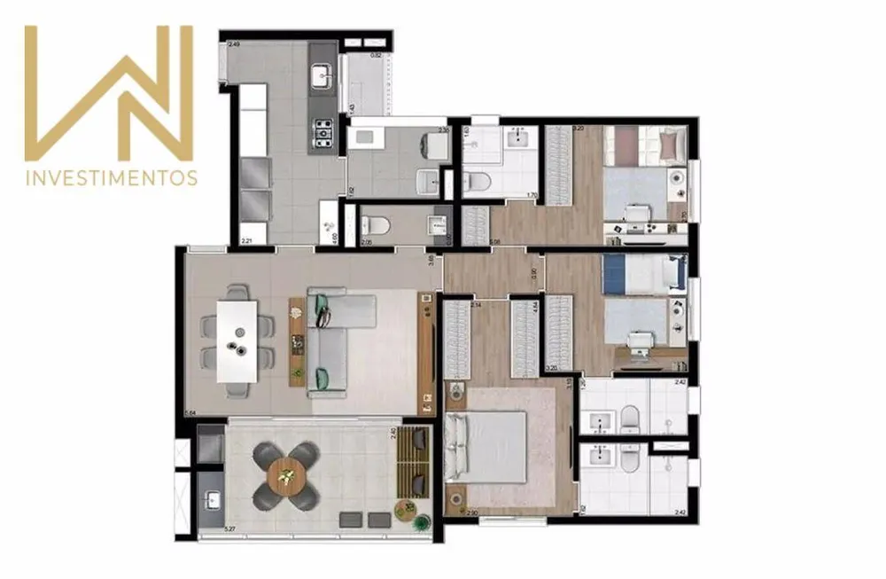Apartamento, 3 quartos, 130 m² - Foto 6