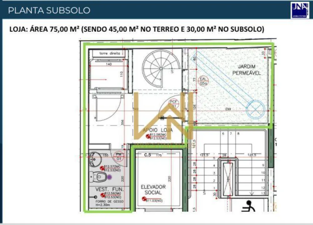 Loja-Salão, 75 m² - Foto 2