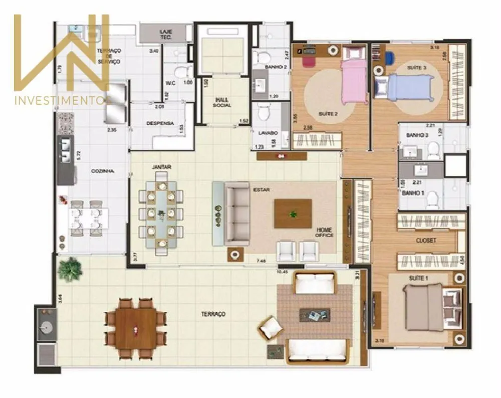 Apartamento, 4 quartos, 164 m² - Foto 12