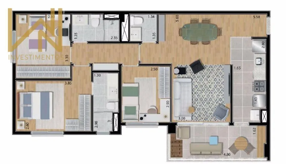 Apartamento, 3 quartos, 89 m² - Foto 6