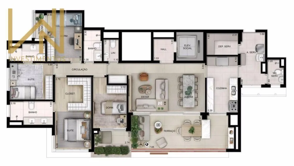 Apartamento, 4 quartos, 161 m² - Foto 8