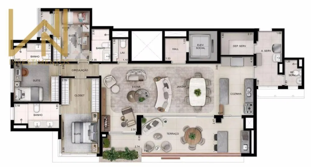 Apartamento, 4 quartos, 161 m² - Foto 3