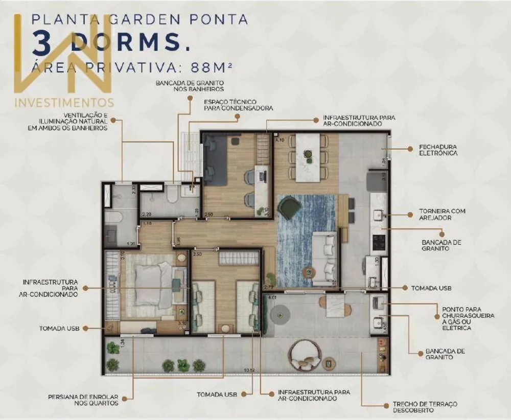 Apartamento, 3 quartos, 73 m² - Foto 2