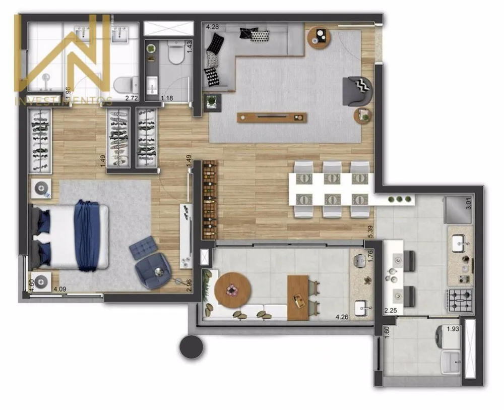 Apartamento, 1 quarto, 79 m² - Foto 10