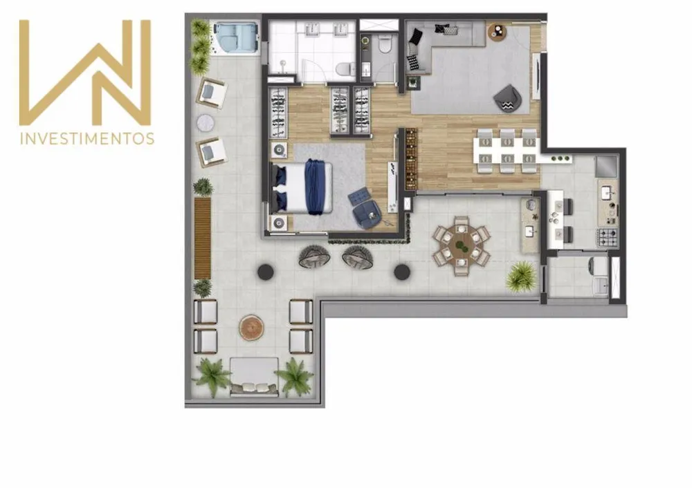 Apartamento, 1 quarto, 79 m² - Foto 2