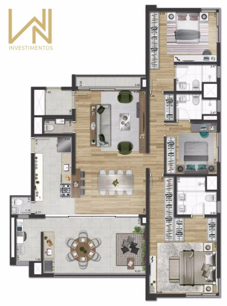 Apartamento, 1 quarto, 79 m² - Foto 1