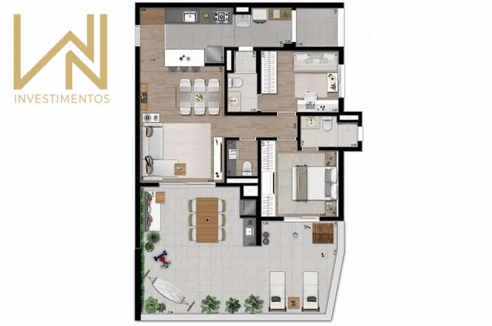 Apartamento, 2 quartos, 173 m² - Foto 9
