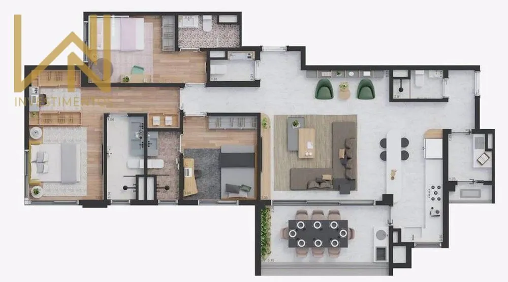 Apartamento, 3 quartos, 139 m² - Foto 12