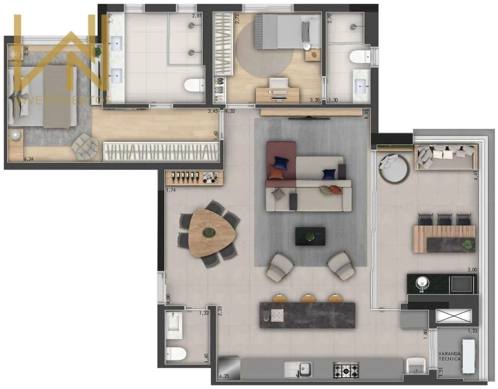 Apartamento, 3 quartos, 115 m² - Foto 4