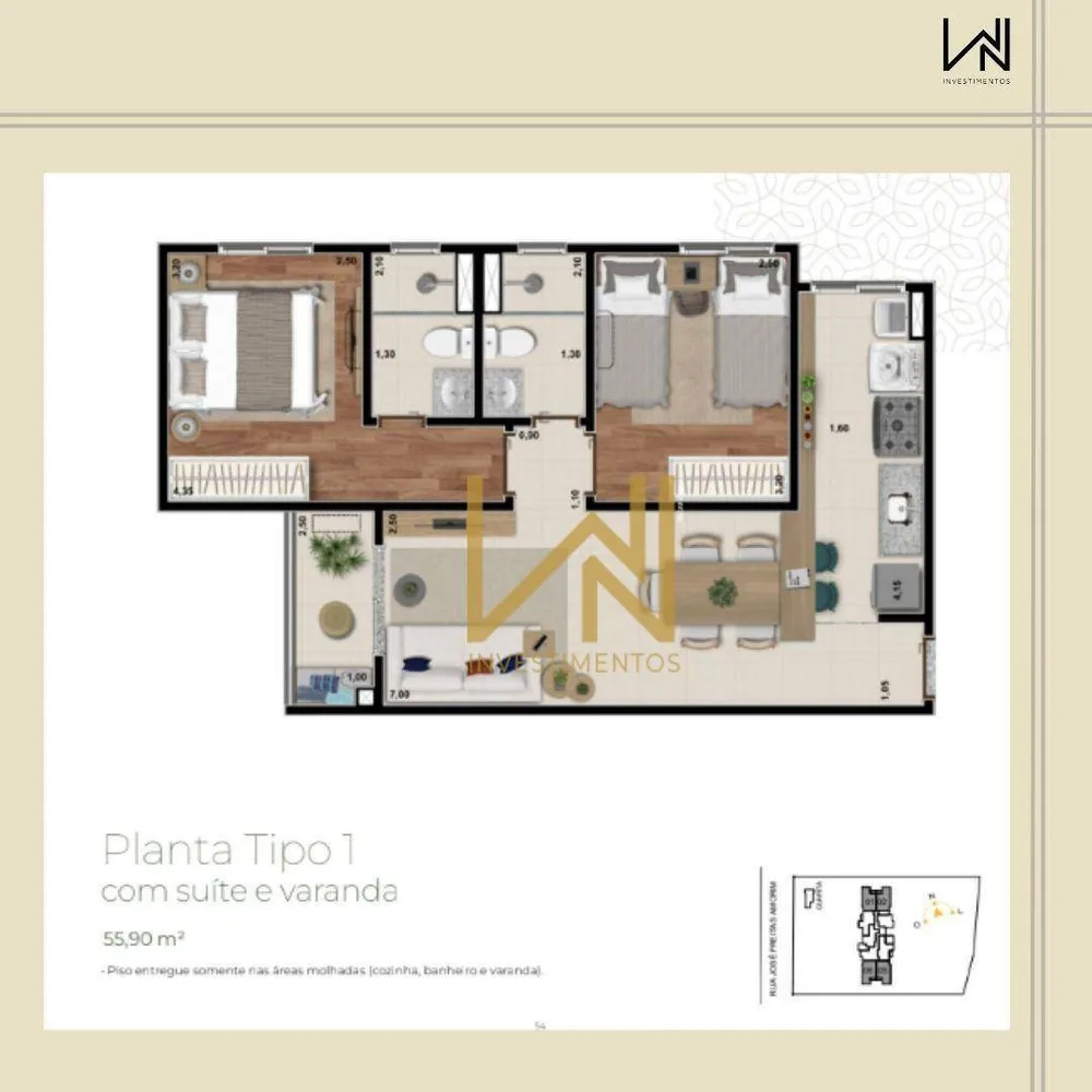 Apartamento, 2 quartos, 55 m² - Foto 8
