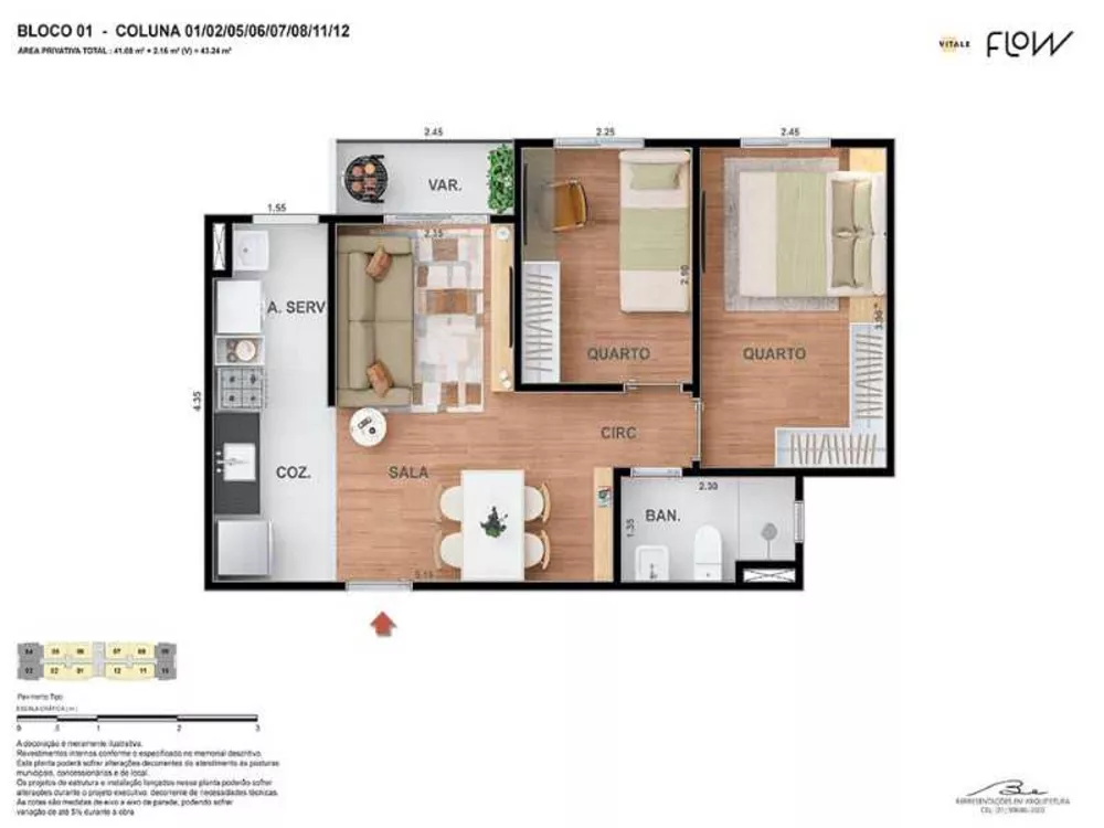 Apartamento à venda com 2 quartos, 51m² - Foto 14