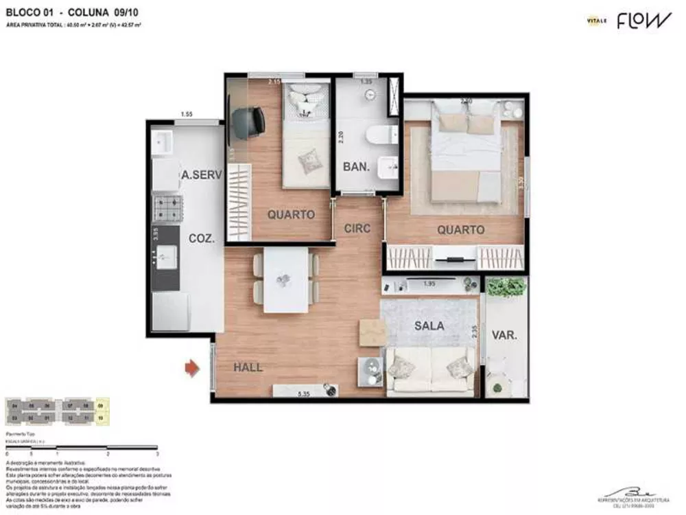 Apartamento à venda com 2 quartos, 51m² - Foto 13