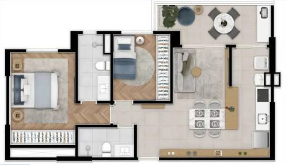 Apartamento, 2 quartos, 70 m² - Foto 1