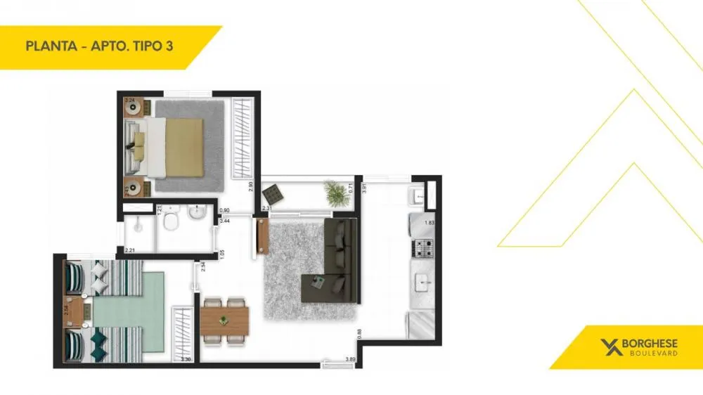 Apartamento, 2 quartos, 49 m² - Foto 4