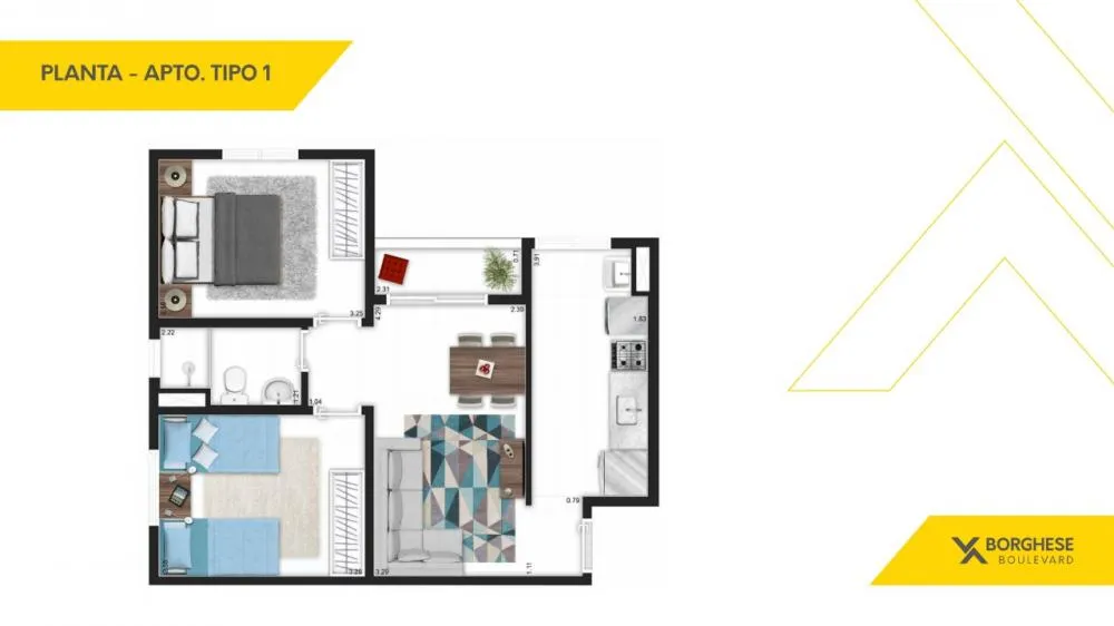 Apartamento, 2 quartos, 50 m² - Foto 6