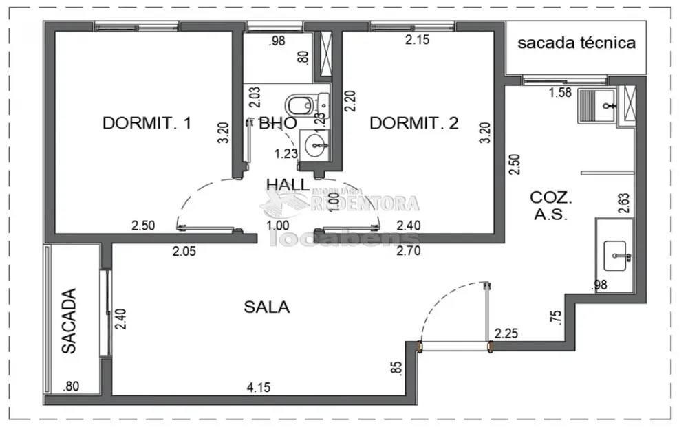 Apartamento, 2 quartos, 46 m² - Foto 3