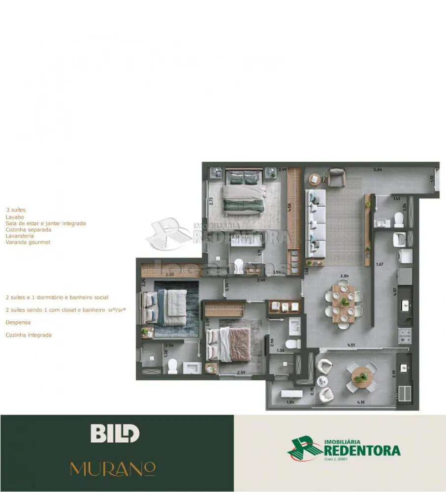 Apartamento, 2 quartos, 94 m² - Foto 2