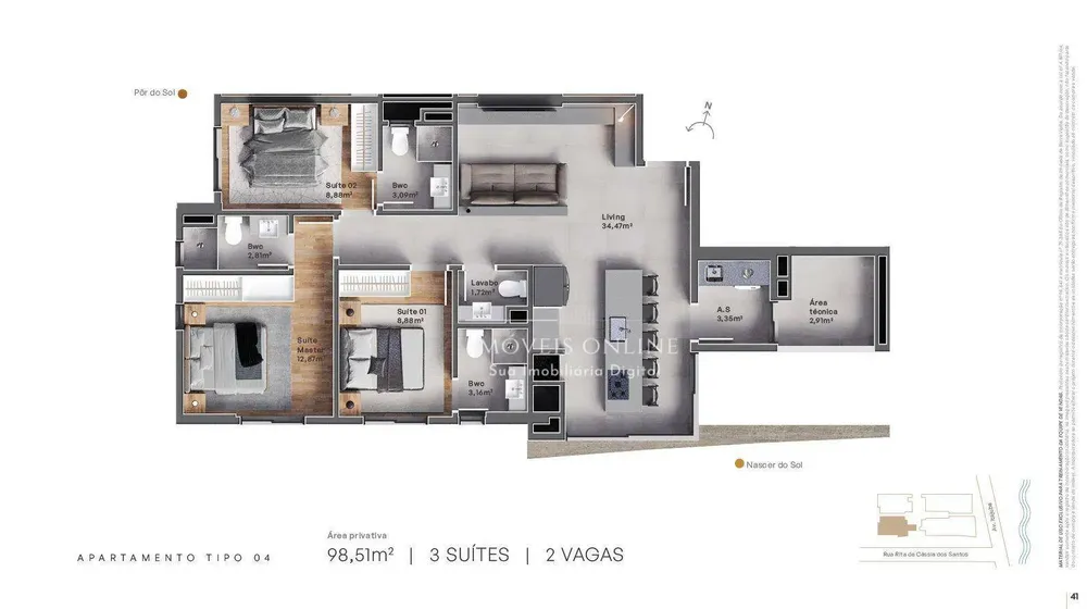 Apartamento, 3 quartos, 98 m² - Foto 4