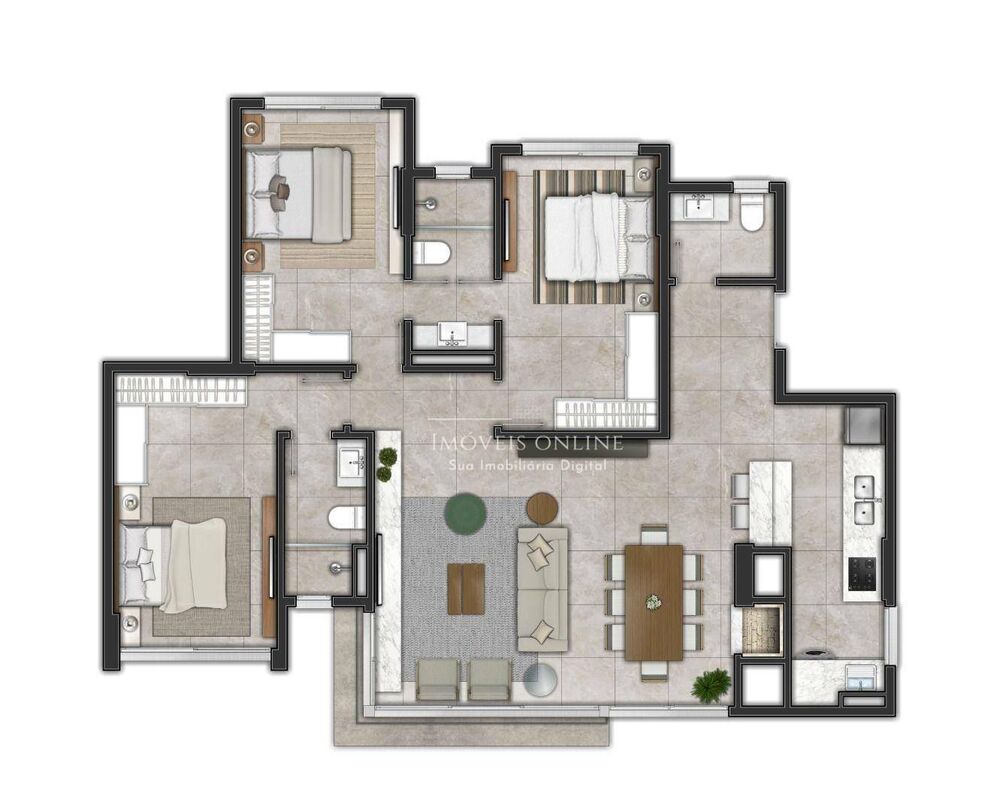 Apartamento, 3 quartos, 108 m² - Foto 1