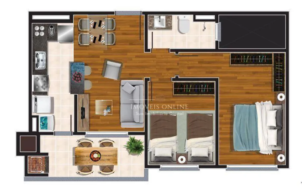 Apartamento, 2 quartos, 51 m² - Foto 1