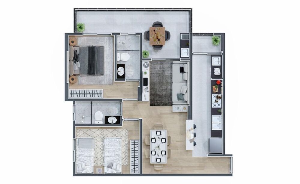 Apartamento, 2 quartos, 73 m² - Foto 1