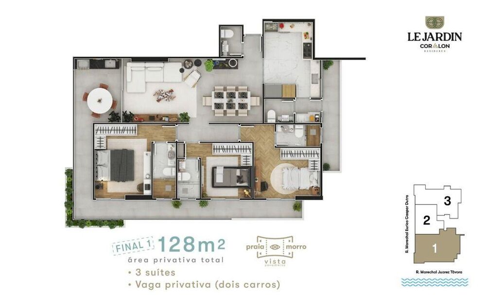 Apartamento, 3 quartos, 128 m² - Foto 2