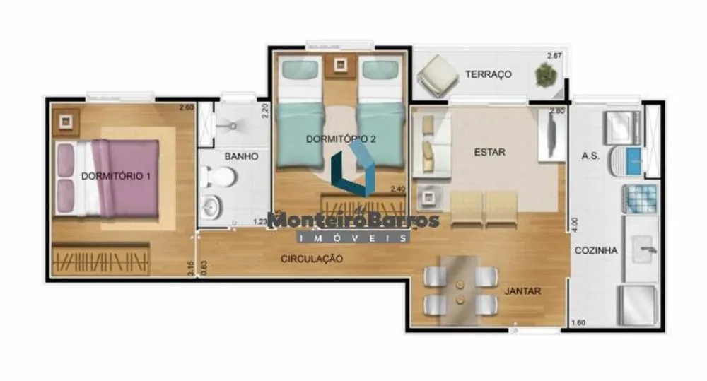Apartamento, 2 quartos, 45 m² - Foto 5