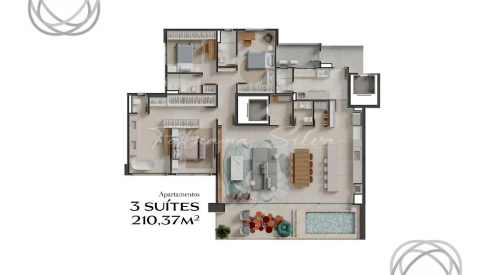 Apartamento, 3 quartos, 210 m² - Foto 4