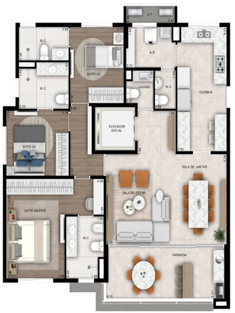Apartamento, 3 quartos, 129 m² - Foto 14