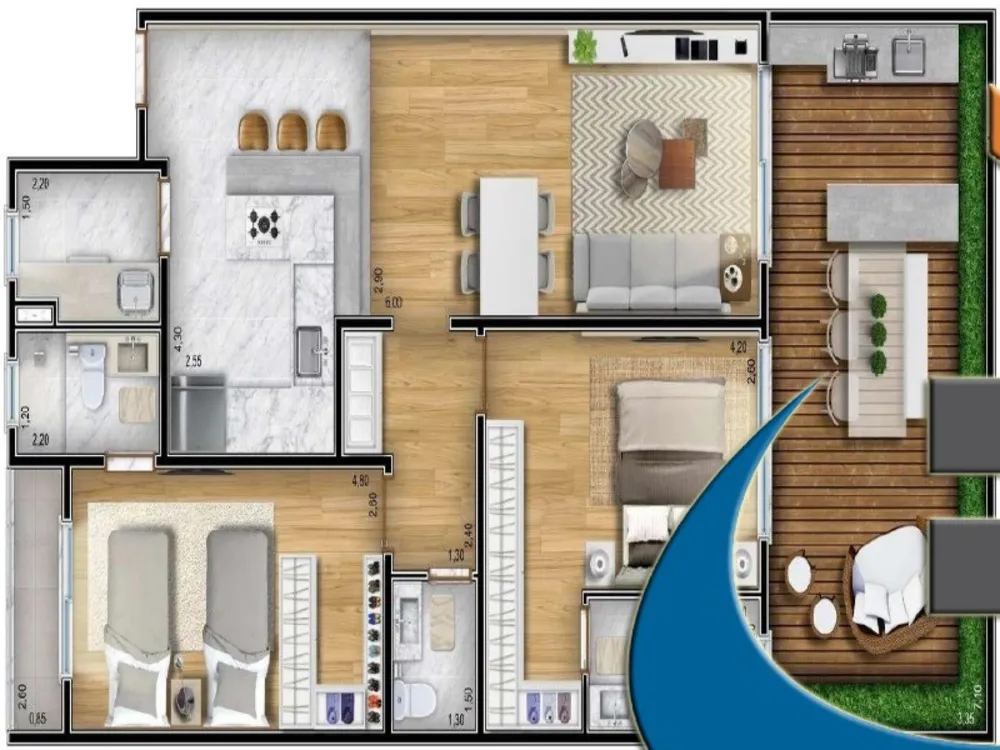 Apartamento, 2 quartos, 111 m² - Foto 10