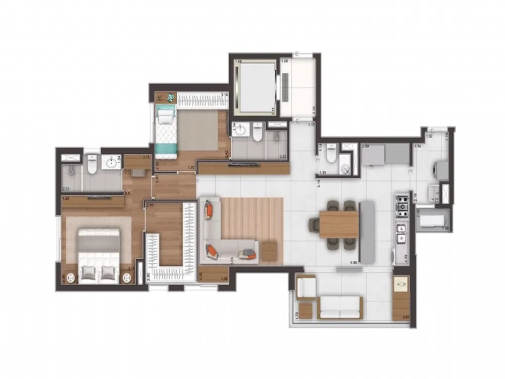 Apartamento, 3 quartos, 98 m² - Foto 8