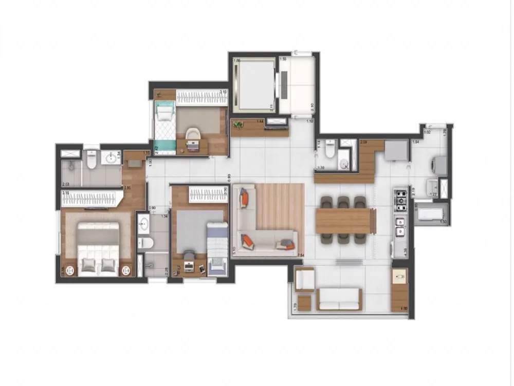 Apartamento, 3 quartos, 98 m² - Foto 1