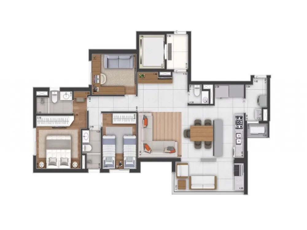 Apartamento, 3 quartos, 98 m² - Foto 4