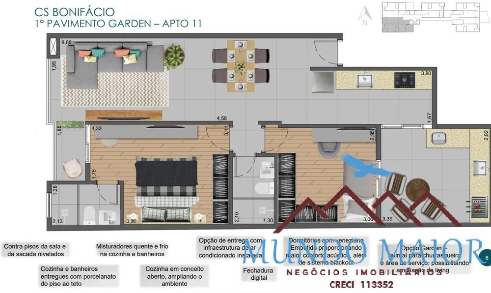 Apartamento, 2 quartos, 75 m² - Foto 2