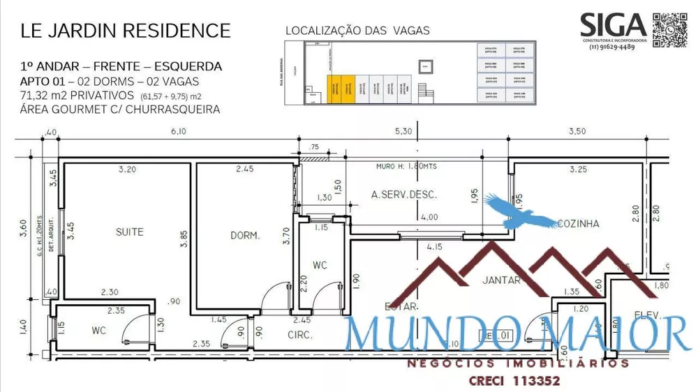 Apartamento à venda com 3 quartos, 128m² - Foto 3