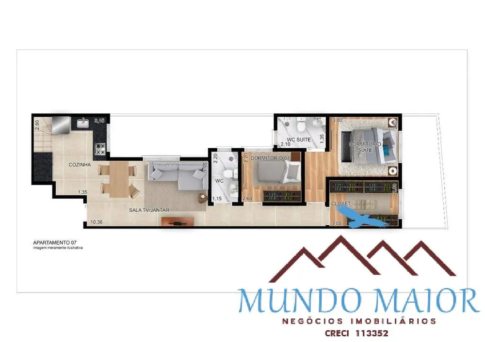 Cobertura, 3 quartos, 126 m² - Foto 8