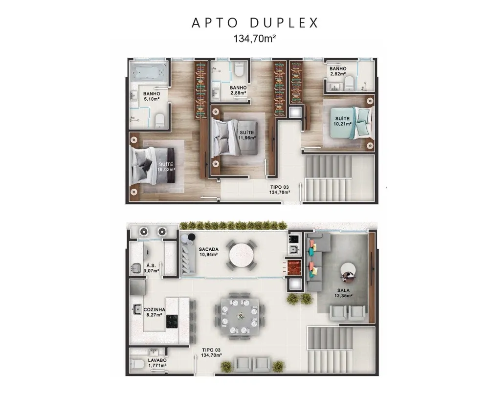 Apartamento, 3 quartos, 134 m² - Foto 6