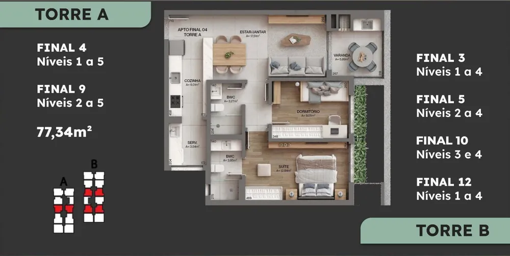 Apartamento, 2 quartos, 77 m² - Foto 16