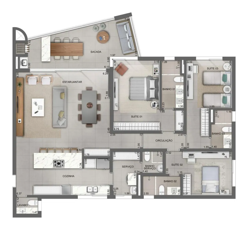 Apartamento, 3 quartos, 267 m² - Foto 16