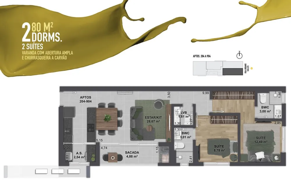 Apartamento, 2 quartos, 80 m² - Foto 13